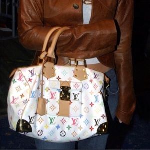 White multicolor speedy 30 bag Louis Vuitton